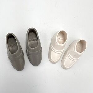 Vintage Mattel Barbie Ken Doll‎ White Grey Dress Shoes Loafers 2 pair